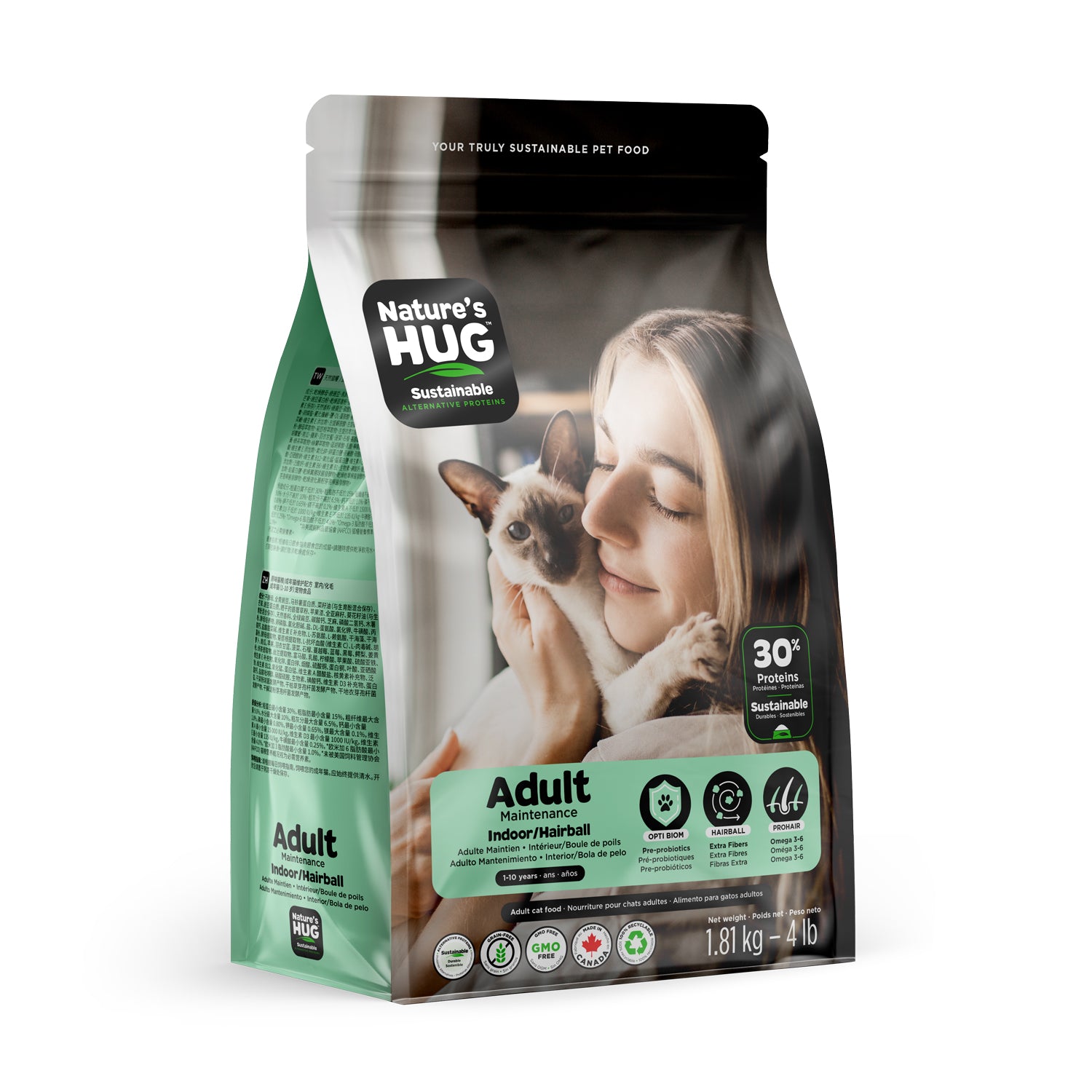 Buy Adult Hairball Control Cat Food Online Nature s HUG Nature s HUG Pet Food Inc